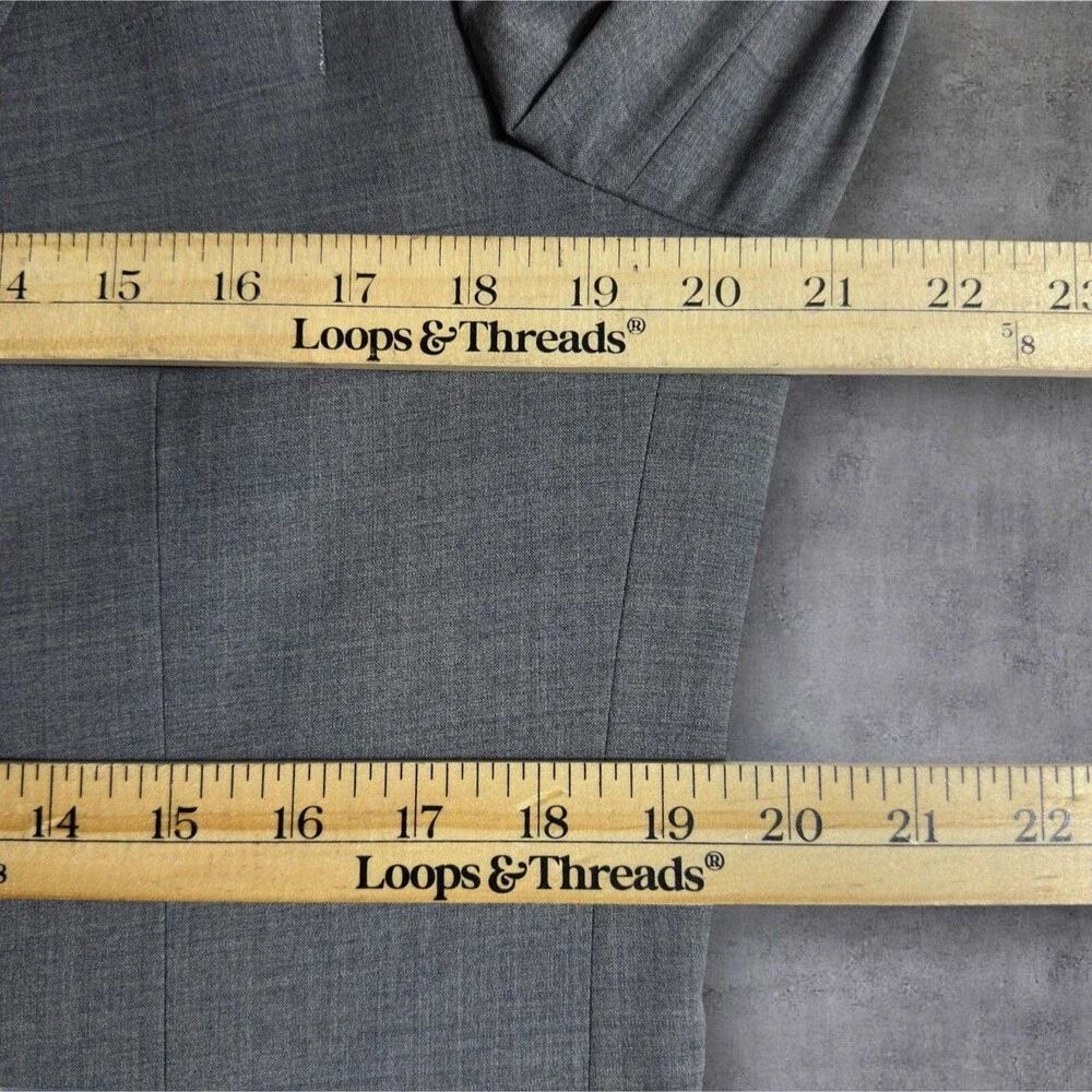 BROOKS BROTHERS Mens Blazer 40R Sport Coat Gray Wool Suit Jacket Fitzgerald fit